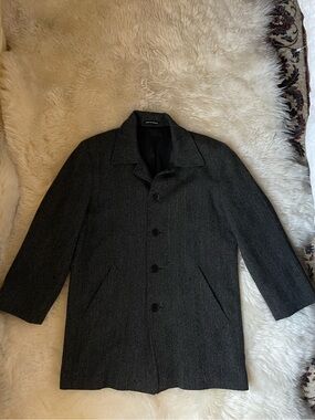 Vintage | Rare Agnes B. Homme grey tweed men’s wool coat
